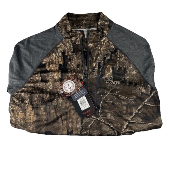 Habit Other - Real Tree Long Sleeve 1/4 Zip Scent Inhibitor Mens Pull Over Early Season